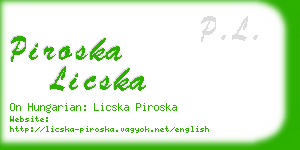 piroska licska business card